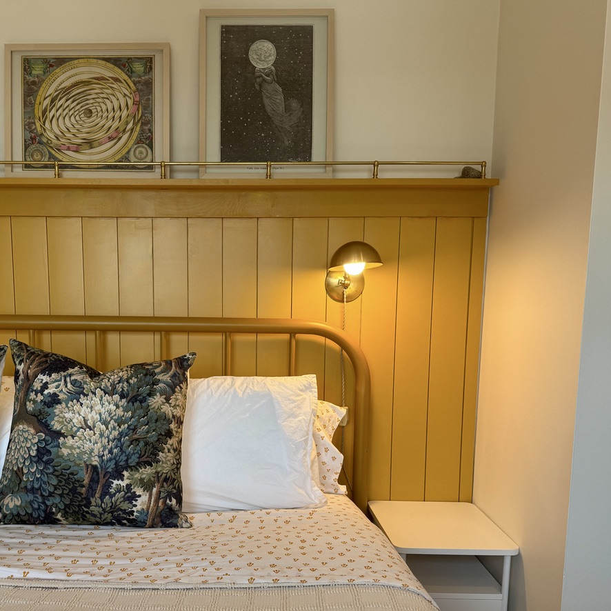Cape Cod Cottage mustard bedroom